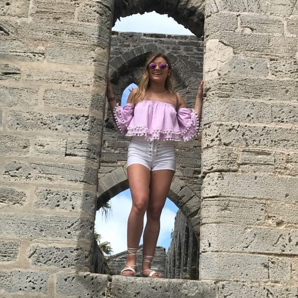 Off the Shoulder Top with Tassels - Picture 3 of 5